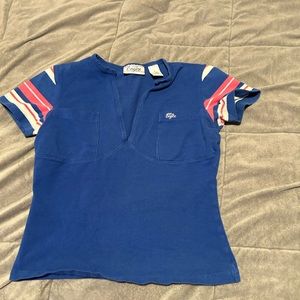 Y2K vintage lady Enyce royal blue short sleeve shirt